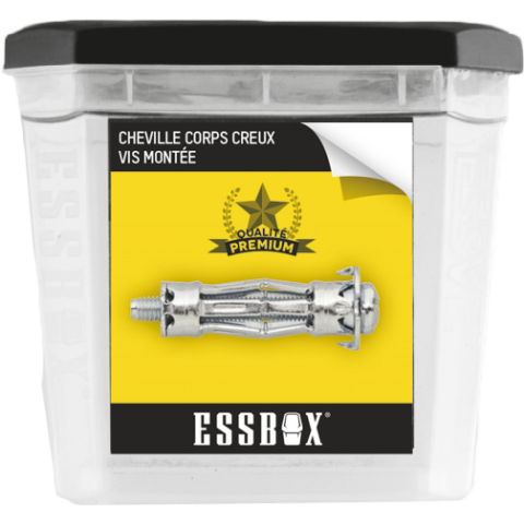 Cheville ESSBOX SCELL-IT corps creux - Spyder plus - Ø5 mm x 75 mm - Boite de 30 - EX-91108105075