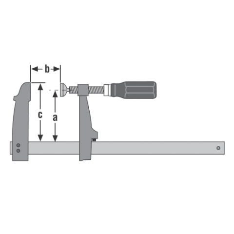 Presse à vis avec frein et manche bois serrage 80cm urko tige 35x8mm saillie 120mm - 1514080