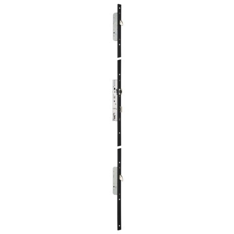 Serrure 3 points TF3 pêne dormant 1/2 tour 45 mm STREMLER pêne C perroquet+fourreau U24x6 Axe 26 - 6470.41.4C