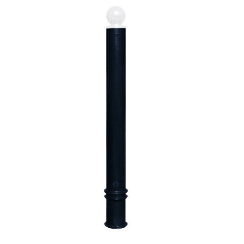 Potelet flexible spécial PMR VISO - tête ronde - Ø100 mm - hauteur 1560 mm - noir ral 9005 - TPU1300RNB/2018