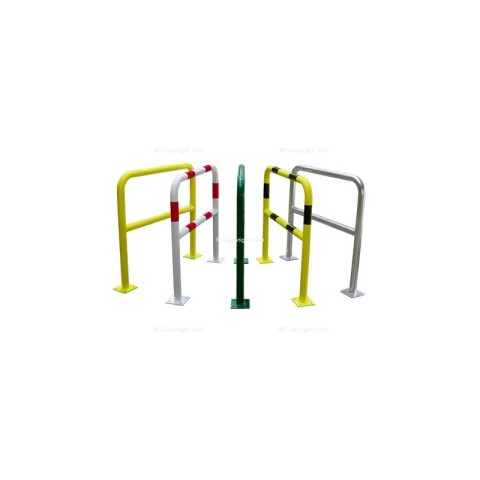 Barrière de sécurité avec platine VISO - Tube Ø60 mm jaune - BAR620J
