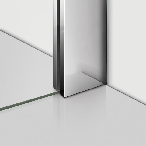Paroi de douche à l'italienne en verre anticalcaire 8 mm - Dimensions au choix