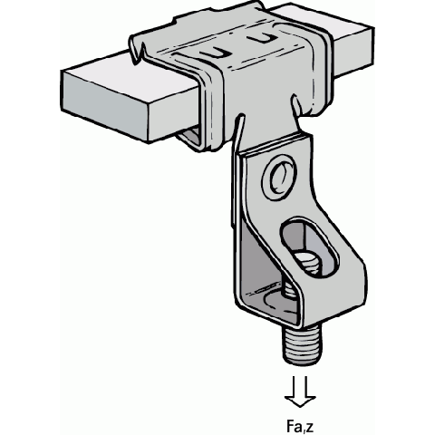 Attache de bord de tôle WALRAVEN BRITCLIPS - FC14 ICTM8 - 8-14 mm - Avec attache pour tige filetée - 50420816