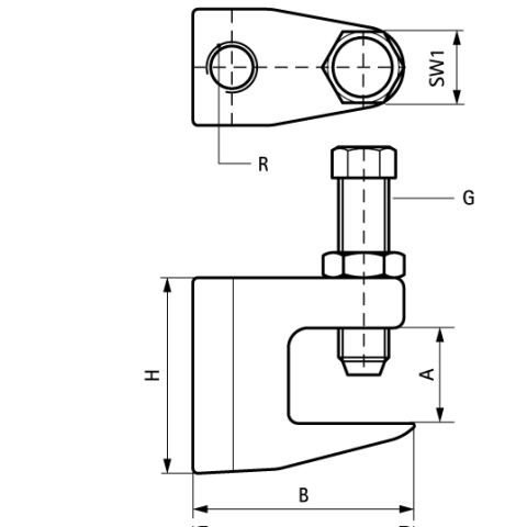 Pinces pour poutrelles WALRAVEN BIS modèle C - TKN10-D9/23 mm - 6003908