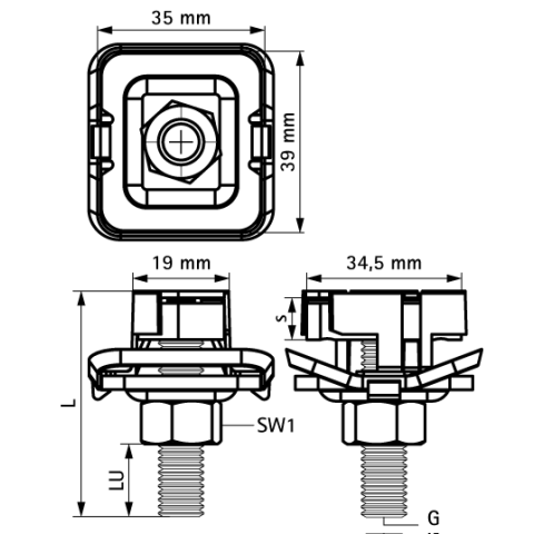 Écrous doubles WALRAVEN BIS RapidStrut Hammerfix filetés G2 - M8 x 60 mm - Sachet de 5 pièces - 652785806
