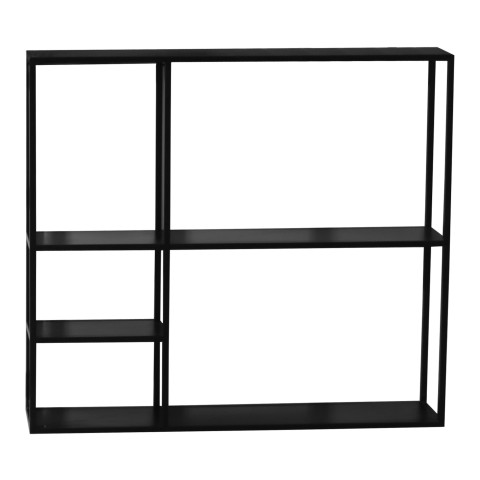 Étagère murale acier 90 x 100 x 18 cm noir helloshop26 03_0007036