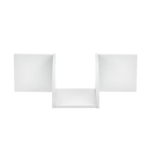 Étagère murale design rétro 61 cm blanc mat