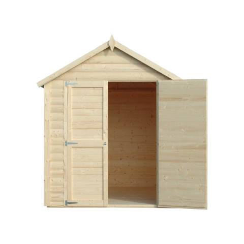 Abri bois TONGA - superficie : 4.32 m² - 181x239 cm - cabane de jardin - stockage outils - double porte - sans déclaration - assemblage facile