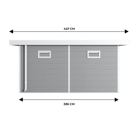 Abri de jardin composite alma - 11m2 - epaisseur des madriers : 28mm - garanti 20 ans - menuiserie en aluminium - cabanon de jardin - Couleur au choix