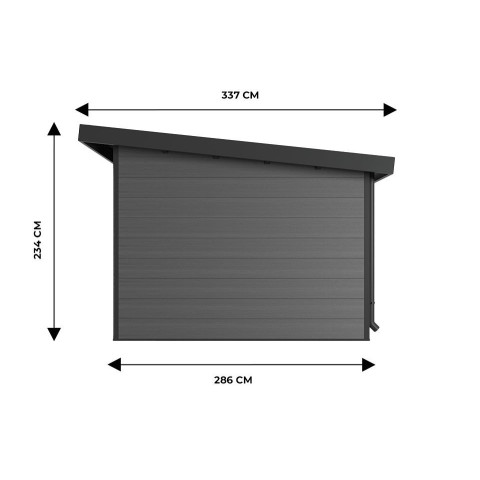 Abri de jardin composite alma - 11m2 - epaisseur des madriers : 28mm - garanti 20 ans - menuiserie en aluminium - cabanon de jardin - Couleur au choix