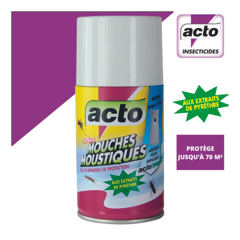 Acto aérosol recharge 250ml – efficacité et sécurité contre les insectes