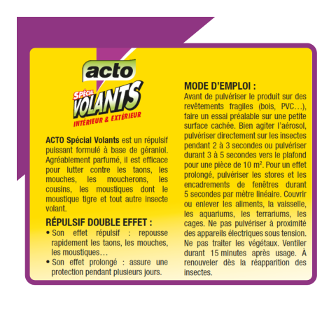 Acto spécial volants intérieur et extérieur - aérosol de 400 ml