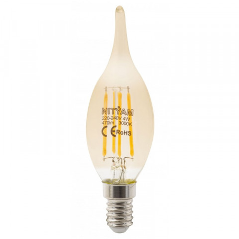 Filament ambrée flamme cdv 4w culot e14