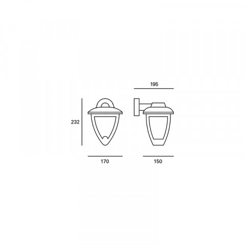 Applique de jardin prisman 1 ampoule
