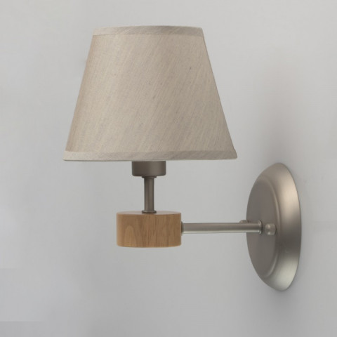 Applique murale argentée megapolis 1 ampoule 20 cm
