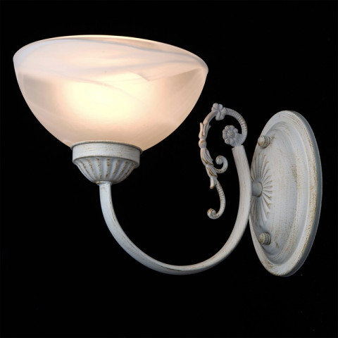 Applique murale blanche classic 1 ampoule 28 cm