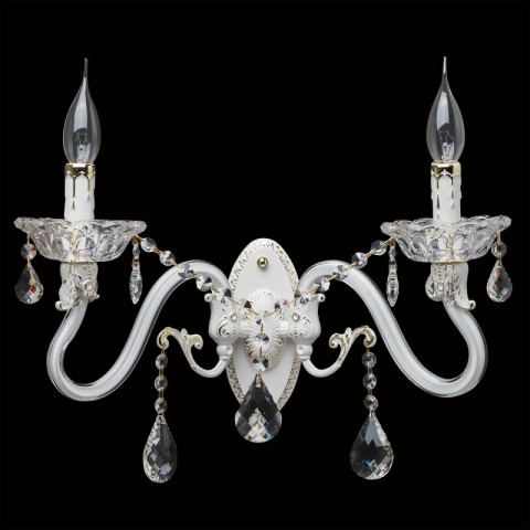 Applique murale blanche classic 2 ampoules 20 cm