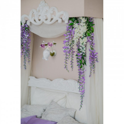 Applique murale blanche flora 1 ampoule 24 cm