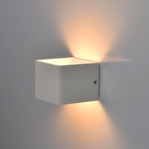 Applique murale blanche techno 1 ampoule 10 cm