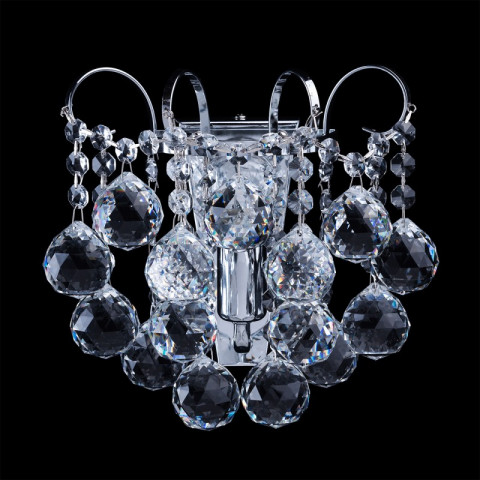 Applique murale chromée crystal 1 ampoule 15 cm