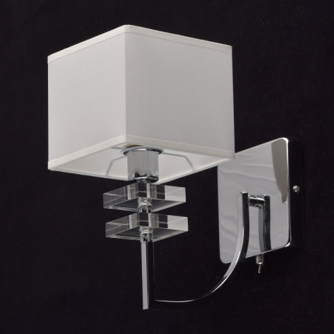 Applique murale chromée megapolis 1 ampoule 24 cm