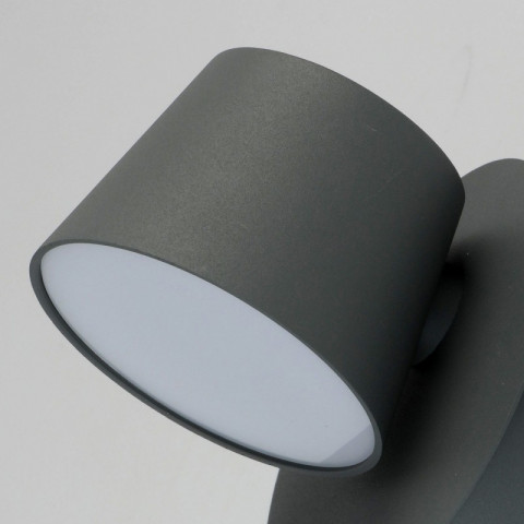 Applique murale grise techno 1 ampoule 12 cm