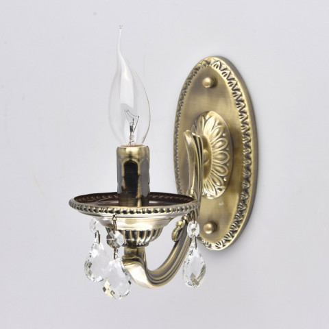 Applique murale laiton classic 1 ampoule 22 cm