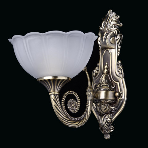 Applique murale laiton classic 1 ampoule 27 cm