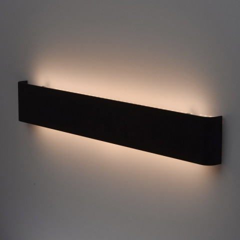 Applique murale noire techno 2 ampoules 3.5 cm