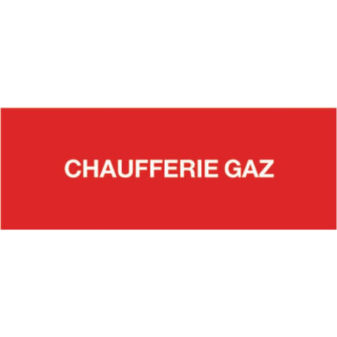 Etiquette SELF CLIMAT Chaufferie gaz - 200x100mm - 215289
