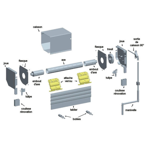 Attache verrou pour tube zf 1 maillon