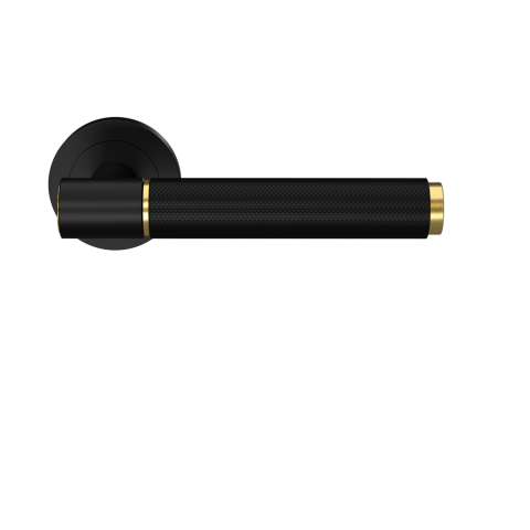 Poignée de porte Studio Select ER90B1 OS 83 sur rosace 3 pièces ronde - Bec de cane - Cosmos noir - C. 7 mm - KARCHER DESIGN - ER90B1 0S 83