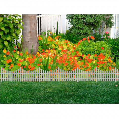 Barrière de jardin blanche 60x32.5cm 4pc