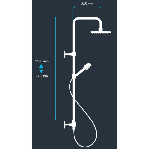 Colonne de Douche avec Mitigeur Thermostatique BERENS by Eurosanit