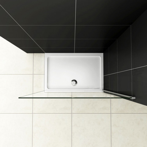 Paroi de douche 90x200cm en 8mm verre anticalcaire paroi de douche à l'italienne