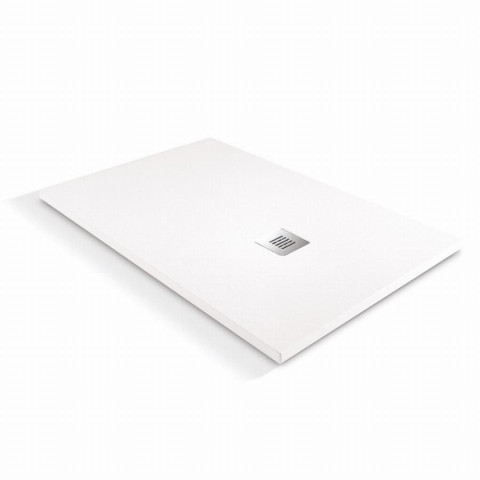 Receveur de douche à l'italienne O'Design Solidstone - 160 x 80 - Blanc - Alicante