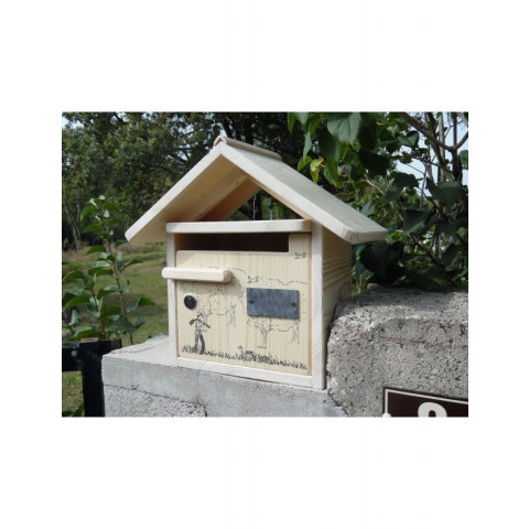 Boîte aux lettres en bois créastuce : jour de chasse (courte)