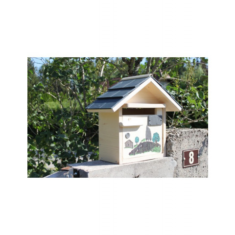 Boîte aux lettres en bois créastuce : la provence (courte prestige)