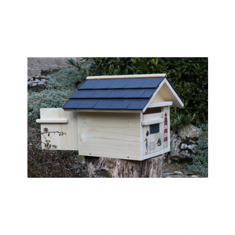 Boîte aux lettres en bois créastuce : nautilus (2 portes prestige)