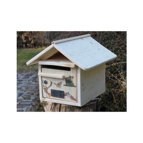 Boîte aux lettres en bois créastuce : st hubert (1 porte)
