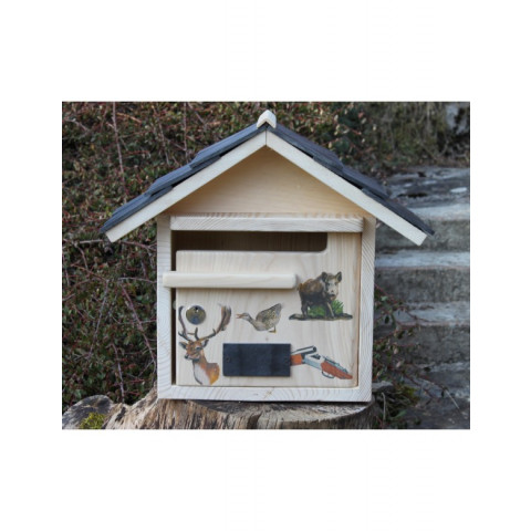 Boîte aux lettres en bois créastuce : st hubert (courte prestige)