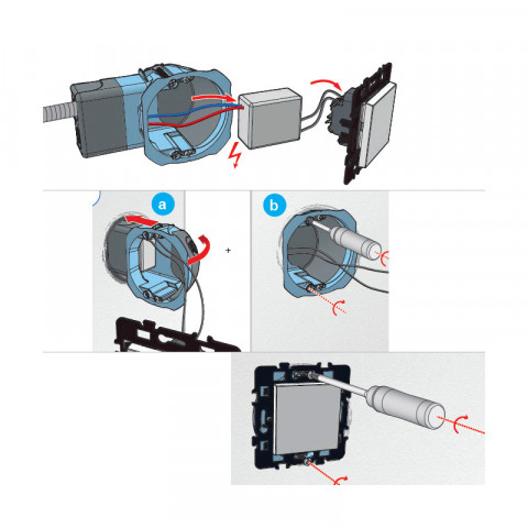 Boîte d'encastrement 1 poste pour micromodules (52076)