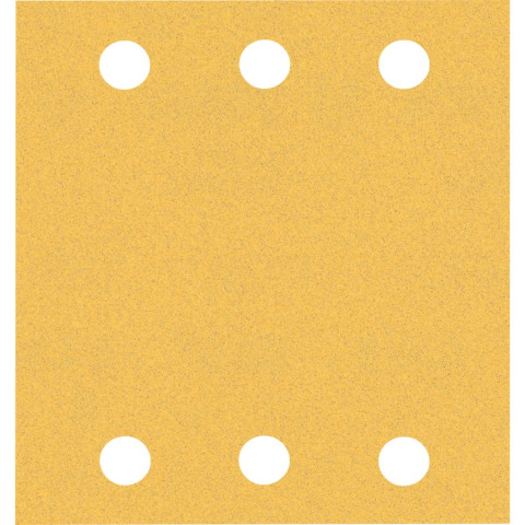 Feuilles abrasives BOSCH rectangulaire bois peinture Expert C470 - 115x140 mm - 6 trous - Boite de 10 pièces - Grain multi- 2608901113