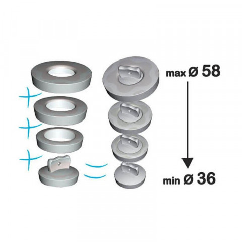 Wirquin - Bouchon universel gris de rechange diamètre 36 à 58 mm pour  baignoire, lavabo, bidet et évier - Distriartisan