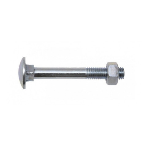 Boulon VISWOOD Tête ronde collet caré - AZ 4.8 - Ø7 x 80 mm - Boite de 100 - 5017080