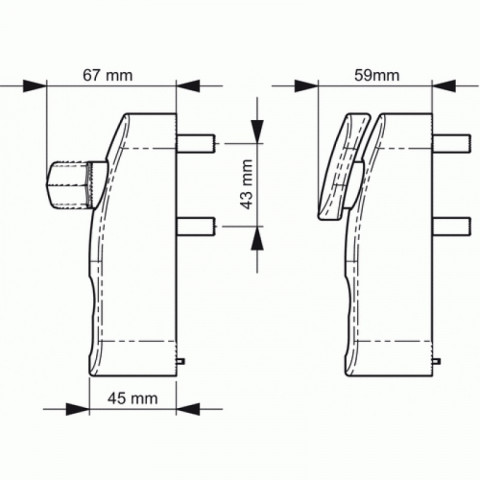 Bouton de manœuvre extérieur pour serrures types cp et tp