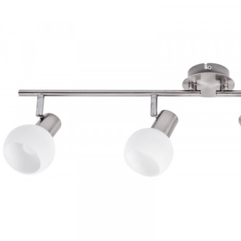 Brilliant g16332/13 plafonnier philo 4l ajustable blanc e14 acier/verre 70 x 20 cm