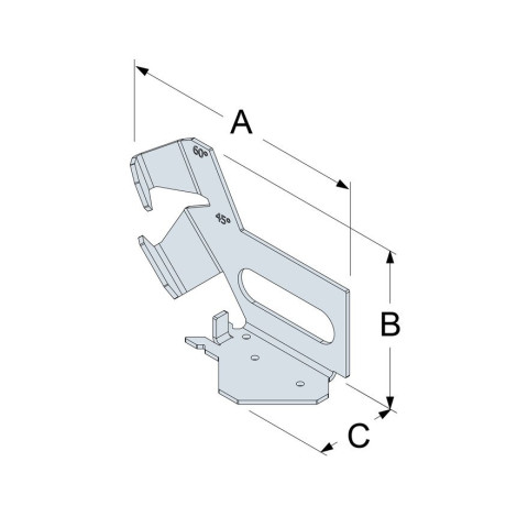 Guide d'installation pour vis inclinées 45°/60 - Position au choix - Carton de 2 - GSCREW