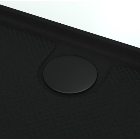 Cabine de douche rectangulaire 110x80x197 cm - Portes coulissantes - Receveur Noir Mat - ELEMENTARY Aurlane - CAB291