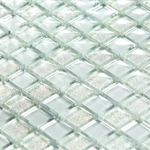 Mosaïque pâte de verre luxe - tarif à la plaque de 0,09m² - Couleur au choix